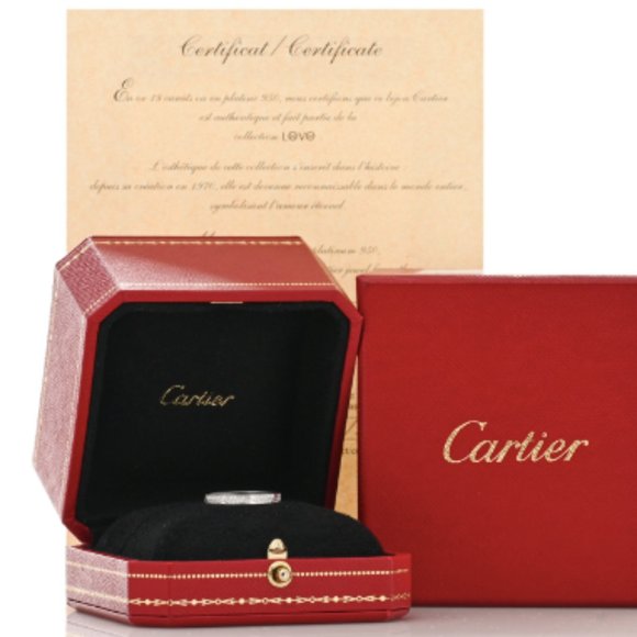 Cartier Jewelry - ***SOLD** Cartier Pave Diamonds Love Ring White gold Box +Cert of Authenticity